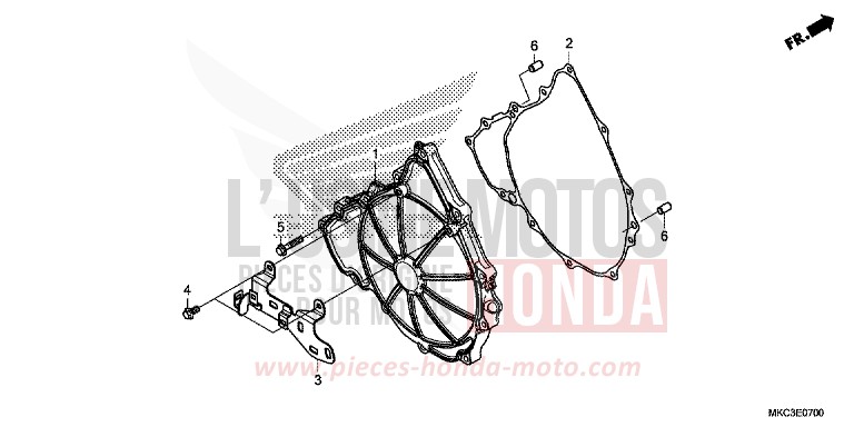 CLUTCH COVER for Gold Wing MAT MAJESTIC SILVER METALLIC (NHB70) from 2018